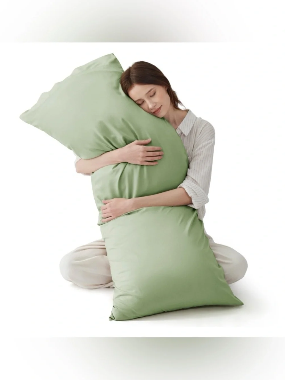 Cooling Body Pillow Cover 20x54” SAGE GREEN